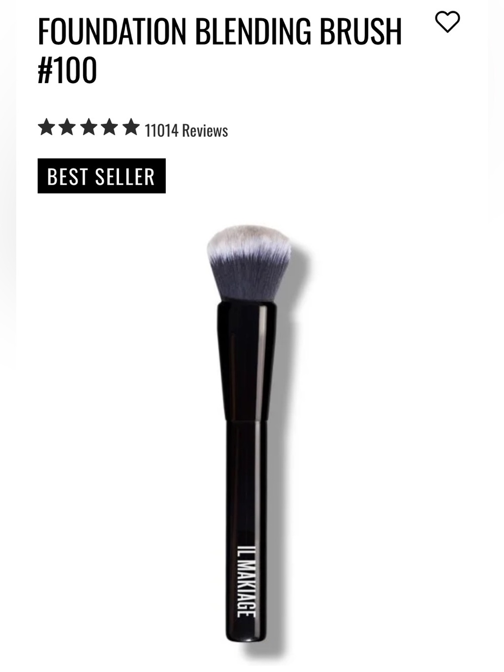 Il Makiage Foundation Blending Brush #100 NEW and Luxe Soft Scrunchie Two Items